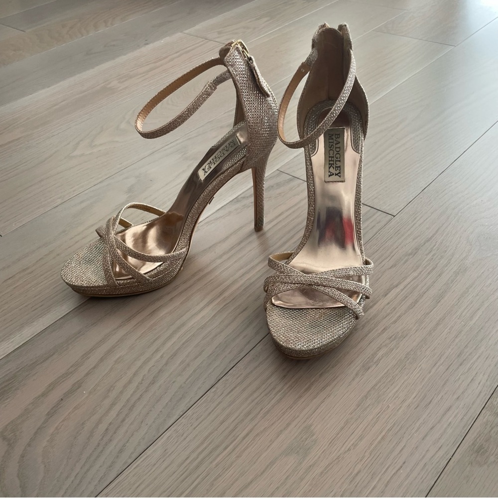 Badgley Mischka Rose Gold heels